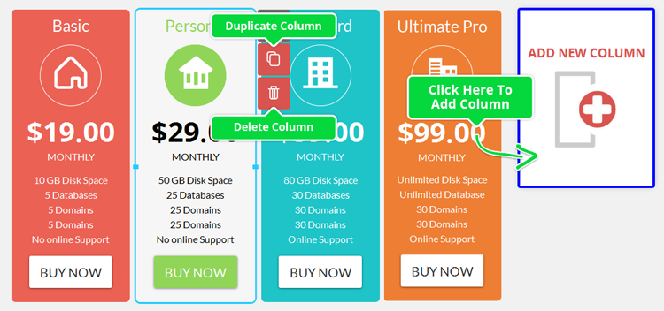 ARPrice - Add, Duplicate and Delete Column